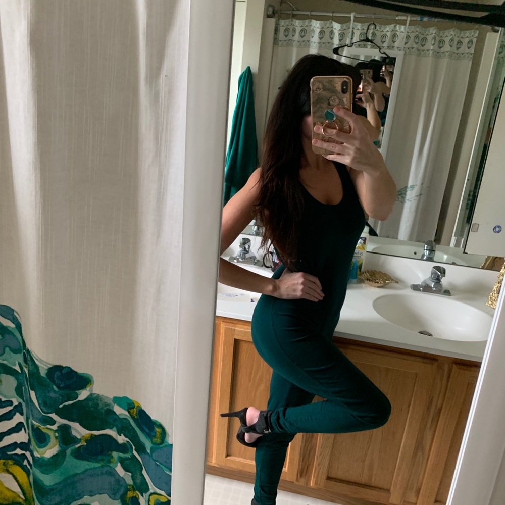 Hunter Green Romper